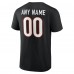 Cincinnati Bengals Black Team Authentic Personalized Name & Number T-Shirt