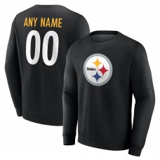 Pittsburgh Steelers Black Team Authentic Personalized Name & Number Sweatshirt