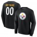 Pittsburgh Steelers Black Team Authentic Personalized Name & Number Sweatshirt