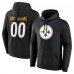 Pittsburgh Steelers Black Team Authentic Personalized Name & Number Hoodie
