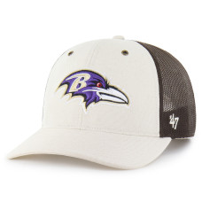 Бейсболка Baltimore Ravens Carhartt x 47 Natural/Brown Undyed Trucker