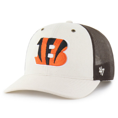 Бейсболка Cincinnati Bengals Carhartt x 47 Natural/Brown Undyed Trucker