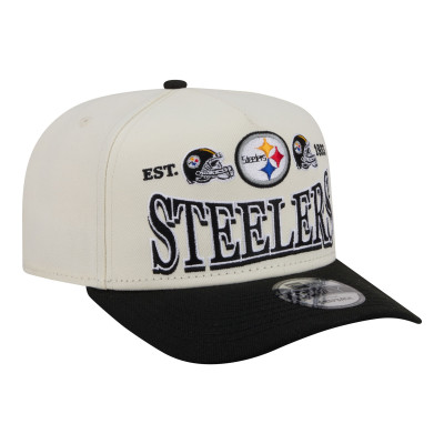 Бейсболка Pittsburgh Steelers New Era Cream/Black A-Frame 9FIFTY