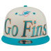 Бейсболка Miami Dolphins New Era Cream Oversized Slogan 9FIFTY