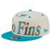 Бейсболка Miami Dolphins New Era Cream Oversized Slogan 9FIFTY