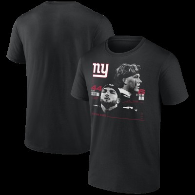 New York Giants Cam Skattebo & Jaxson Dart Black Player T-Shirt