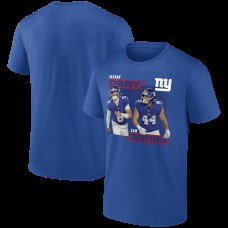New York Giants Cam Skattebo & Jaxson Dart Royal Player T-Shirt