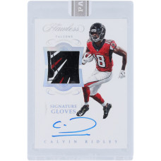 Карточка Calvin Ridley Atlanta Falcons Autographed 2018 Panini Flawless Signature Gloves Tri-Color Relic Panini White Box #SG-CR #1/1 Карточка Calvin Ridley Atlanta Falcons Autographed 2018 Panini Flawless Signature Gloves Tri-Color Relic Panini White Box #SG-CR #1/1