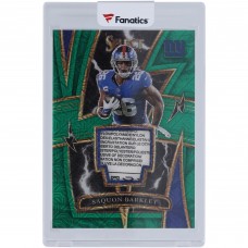 Saquon Barkley New York Giants 2021 Panini Select Green Sparks Prizm Laundry Tag Relic #SP-SBA #1/5 Card
