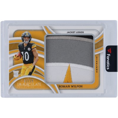 Roman Wilson Pittsburgh Steelers 2024 Panini Immaculate Collection Jacket Logos Quin-Color Relic #RJL-RWN #2/25 Rookie Card