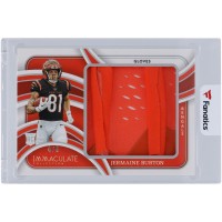 Jermaine Burton Cincinnati Bengals 2024 Panini Immaculate Collection Gloves Dual-Color Relic #RJL-JBN #4/5 Rookie Card