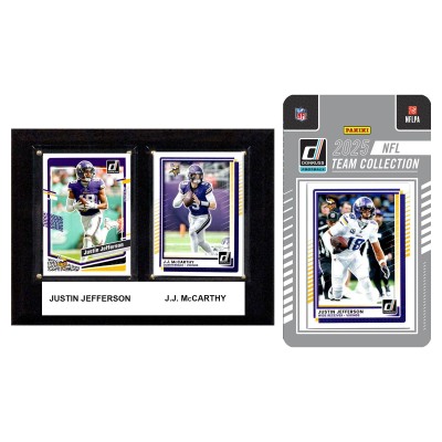 Minnesota Vikings 6 x 8 Player Plaque & 2025 Team Trading Card Set