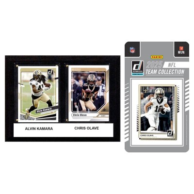 New Orleans Saints 6 x 8 Player Plaque & 2025 Team Trading Card Set