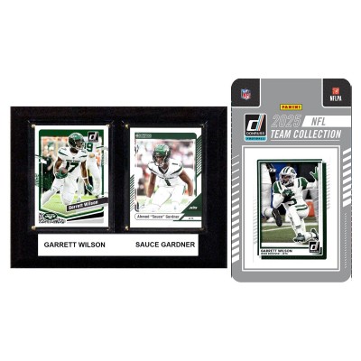 New York Jets 6 x 8 Player Plaque & 2025 Team Trading Card Set