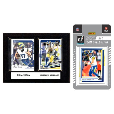 Los Angeles Rams 6 x 8 Player Plaque & 2025 Team Trading Card Set