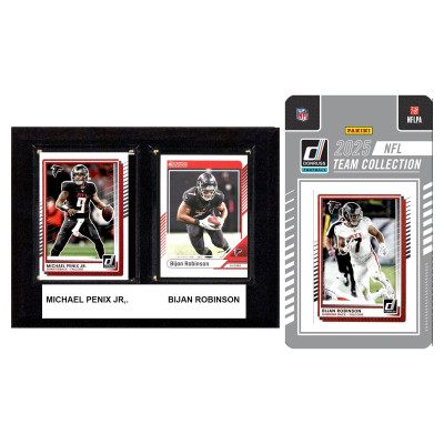 Плакетка Atlanta Falcons 6 x 8 & 2025 Team Trading Card Set