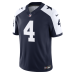 Джерси Dallas Cowboys Dak Prescott Nike Navy Alternate Vapor F.U.S.E. Stitched Limited