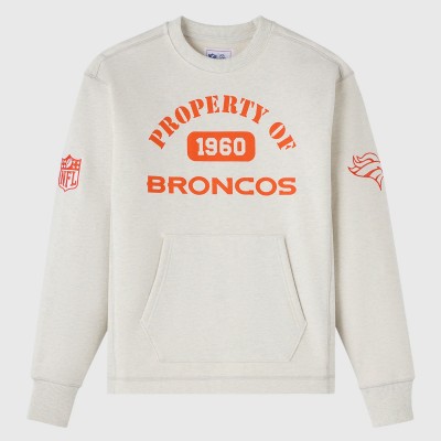 Unisex Denver Broncos OVO x NFL Heather Gray Fleece Sweatshirt