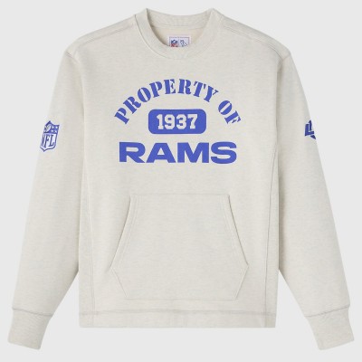 Unisex Los Angeles Rams OVO x NFL Heather Gray Fleece Sweatshirt