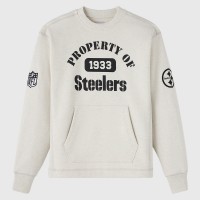 Unisex Pittsburgh Steelers OVO x NFL Heather Gray Fleece Sweatshirt