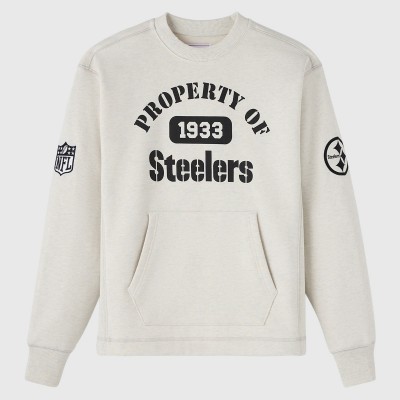 Unisex Pittsburgh Steelers OVO x NFL Heather Gray Fleece Sweatshirt