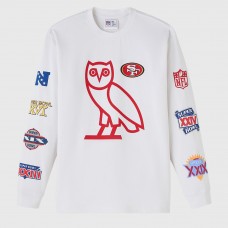Unisex San Francisco 49ers OVO x NFL White Long Sleeve T-Shirt