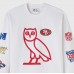 Unisex San Francisco 49ers OVO x NFL White Long Sleeve T-Shirt
