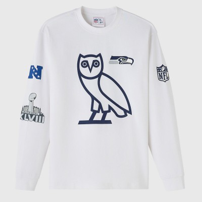 Unisex Seattle Seahawks OVO x NFL White Long Sleeve T-Shirt