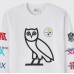 Unisex Pittsburgh Steelers OVO x NFL White Long Sleeve T-Shirt