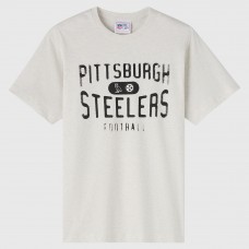 Unisex Pittsburgh Steelers OVO x NFL Heather Gray T-Shirt Unisex Pittsburgh Steelers OVO x NFL Heather Gray T-Shirt