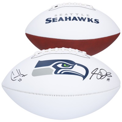 Sam Darnold & Cooper Kupp Seattle Seahawks Autographed Fanatics Authentic Franklin White Panel Football