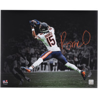 Фото с автографом Rome Odunze Chicago Bears Fanatics Authentic 16 x 20 Leaping Catch Spotlight