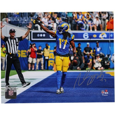 Davante Adams Los Angeles Rams Autographed Fanatics Authentic 8 x 10 Touchdown Celebration Photograph