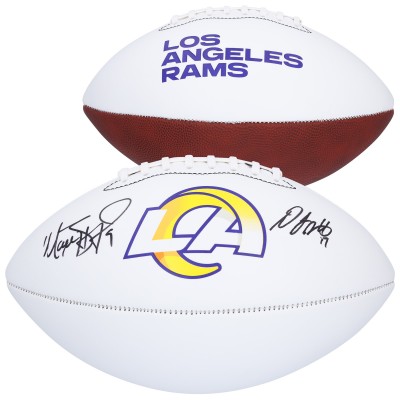 Matthew Stafford & Davante Adams Los Angeles Rams Autographed Fanatics Authentic Franklin White Panel Football