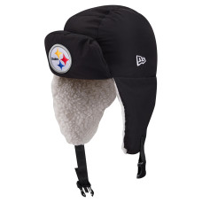 Бейсболка Pittsburgh Steelers New Era x Alpha Industries Black Puffer Quilted Trapper Бейсболка Pittsburgh Steelers New Era x Alpha Industries Black Puffer Quilted Trapper