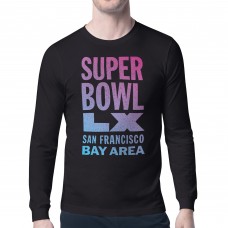Starter Black Super Bowl LX Letterpress Long Sleeve T-Shirt Starter Black Super Bowl LX Letterpress Long Sleeve T-Shirt