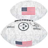 Ben Roethlisberger Pittsburgh Steelers Autographed Fanatics Authentic Wilson 2024 Salute To Service Football
