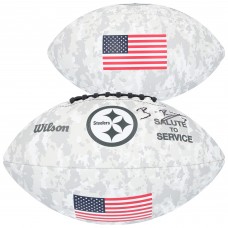 Ben Roethlisberger Pittsburgh Steelers Autographed Fanatics Authentic Wilson 2024 Salute To Service Football
