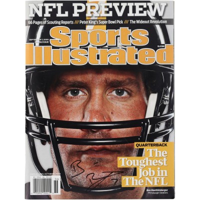 Ben Roethlisberger Pittsburgh Steelers Autographed Fanatics Authentic The Toughest Job in the NFL Sports Illustrated Magazine from September 7, 2009