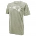New England Patriots Drake Maye Majestic Threads Moss Green Mineral Wash Name & Number T-Shirt