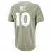 Denver Broncos Bo Nix Majestic Threads Moss Green Mineral Wash Name & Number T-Shirt