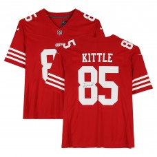 George Kittle San Francisco 49ers Autographed Fanatics Authentic Scarlet Nike Vapor F.U.S.E. Limited Jersey