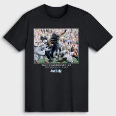Seattle Seahawks Zach Charbonnet Black NFL Flash Features Week 10 T-Shirt