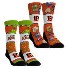 Unisex Cincinnati Bengals Rock Em Socks Muppets 2-Pack Crew Socks Set