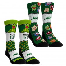 Unisex New York Jets Rock Em Socks Muppets 2-Pack Crew Socks Set Unisex New York Jets Rock Em Socks Muppets 2-Pack Crew Socks Set
