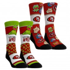 Unisex San Francisco 49ers Rock Em Socks Muppets 2-Pack Crew Socks Set