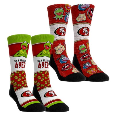 Unisex San Francisco 49ers Rock Em Socks Muppets 2-Pack Crew Socks Set