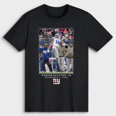 New York Giants Darius Slayton Black NFL Flash Features Week 10 T-Shirt