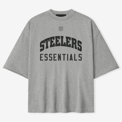 Unisex Pittsburgh Steelers Fear of God x NFL Heather Gray 3/4-Sleeve T-Shirt
