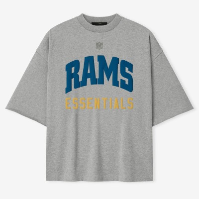 Unisex Los Angeles Rams Fear of God x NFL Heather Gray 3/4-Sleeve T-Shirt